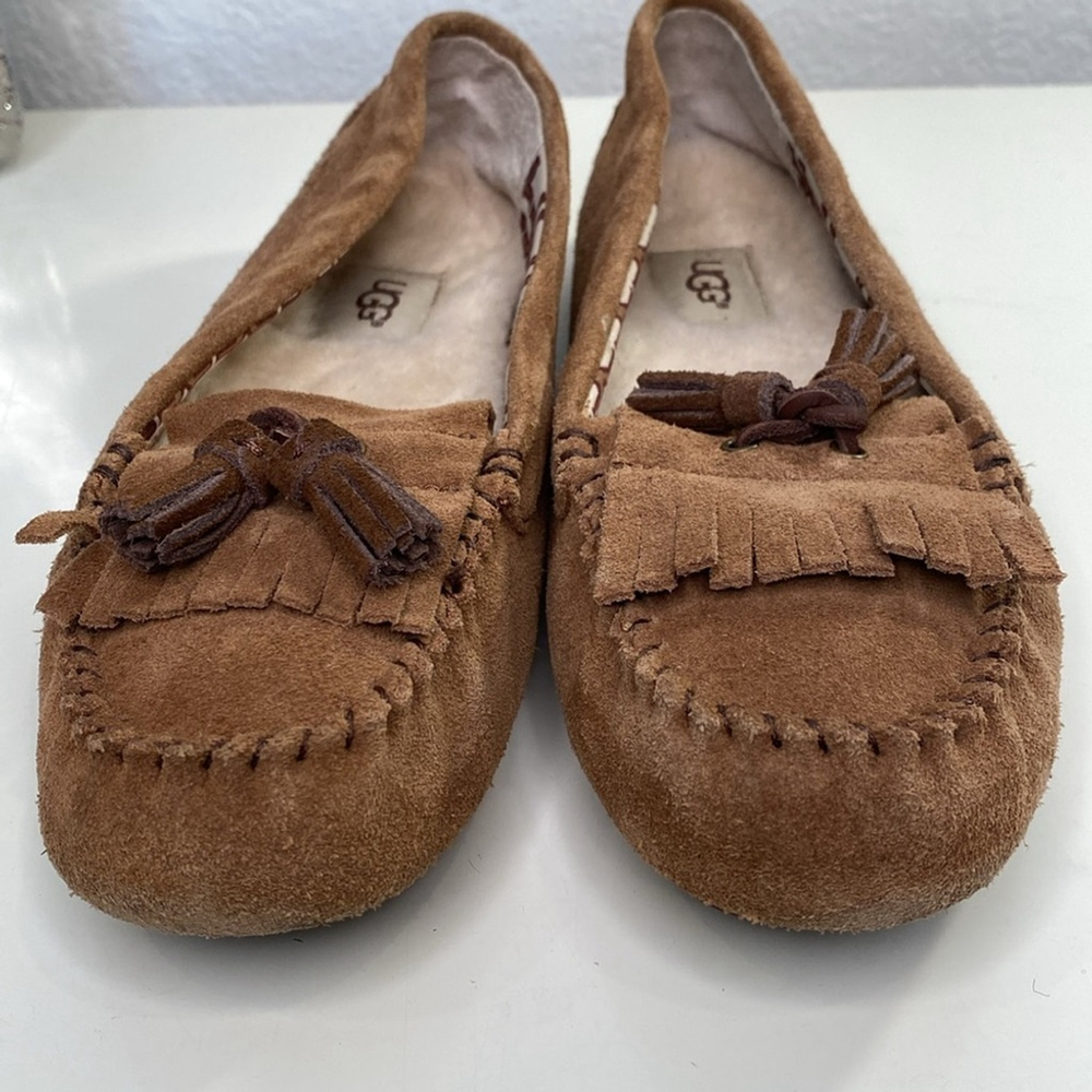 UGG Women's Brown Suede Moccasins - Picture 4 of 11